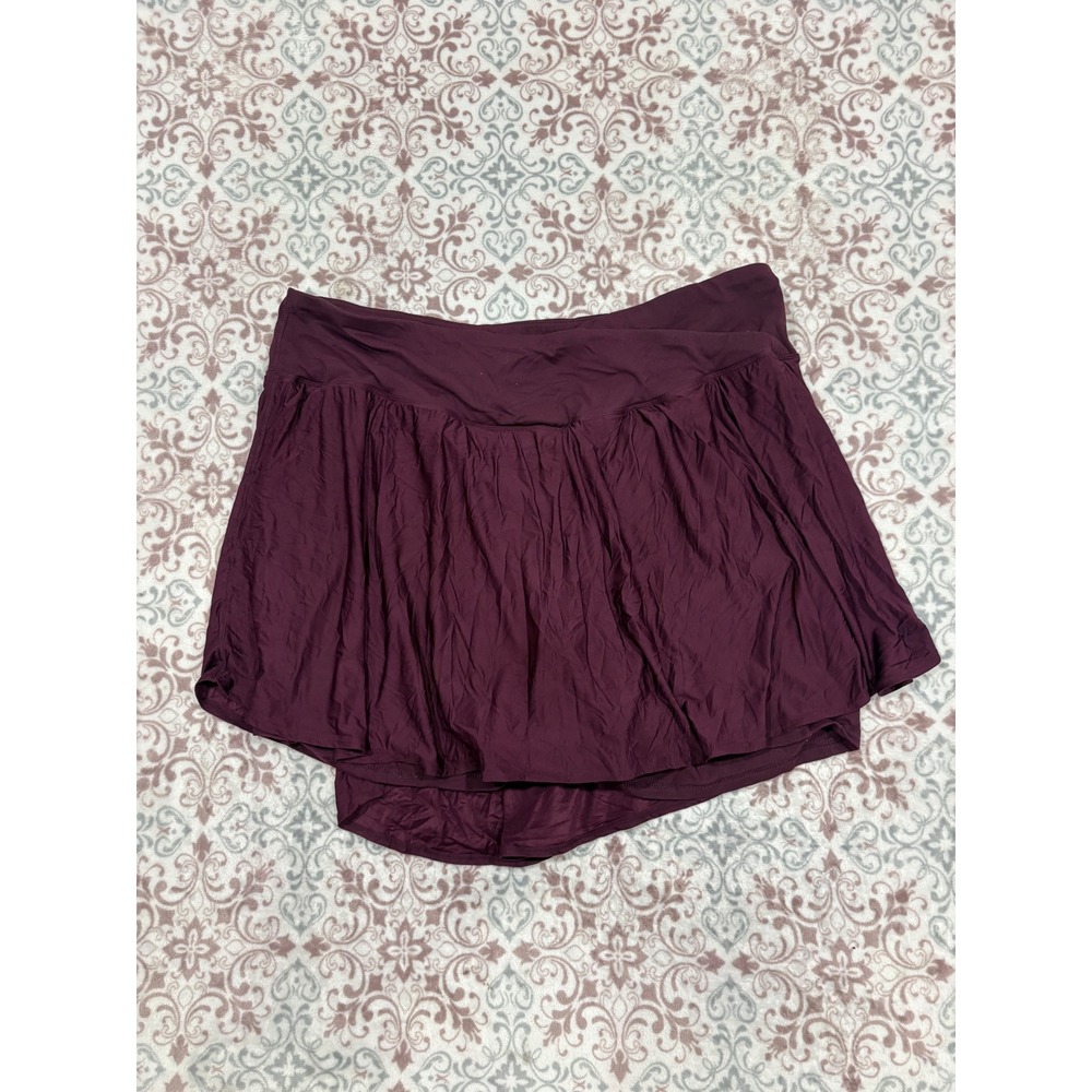 Torrid Active Plum Burgundy Athletic Skort Skirt Shorts Plus Size 3 3X